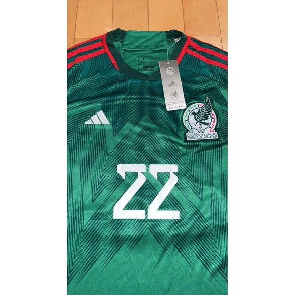 MEXICO JERSEY WORLD CUP QATAR 2022 CHUCKY LOZANO #22 - Picture 3 of 3